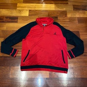 Air Jordan Zip pullover sweatshirt XXL red black